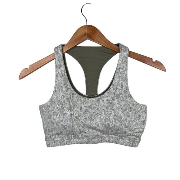 GYMSHARK FLEUR TEXTURE SPORTS BRA- green MARL women’s size small - Picture 1 of 5